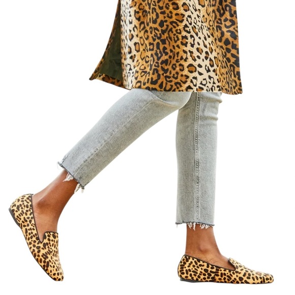 Birdies Starling Cheetah Flats Size 8 Calf Hair Final Few Smoking Slipper - Picture 3 of 3